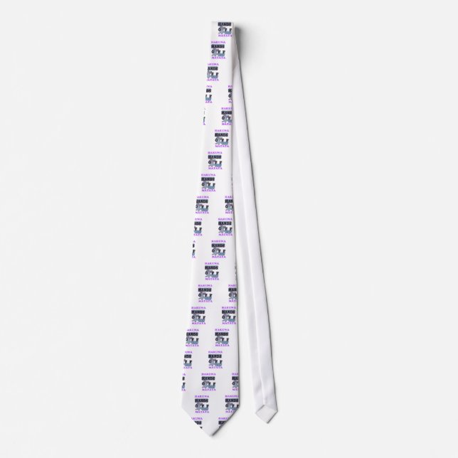 TGIF Hakuna Matata Hands Off Boo Funny Face Tie (Front)