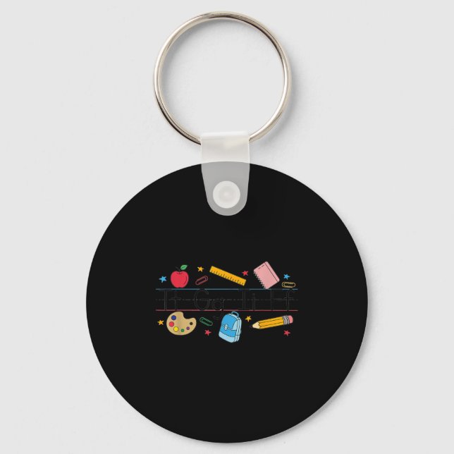 Tgif Teacher Alphabet Kindergarten Teacher Appreci Key Ring (Front)