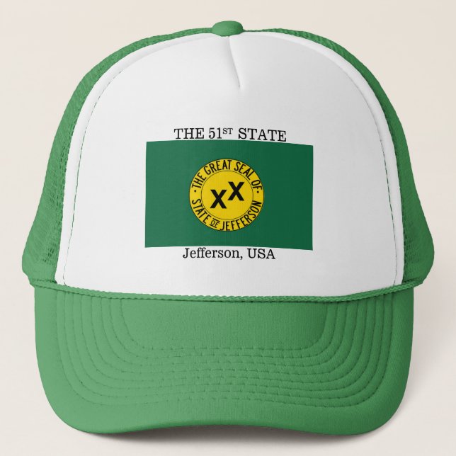 Th 51st state Jefferson USA Trucker Hat (Front)