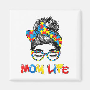 Th Autistic Autism Awareness Mum-Life Shirts Women Magnet
