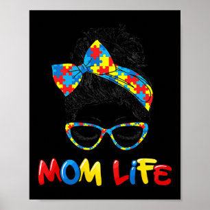 Th Autistic Autism Awareness Mum-life Women Mum Gi Poster