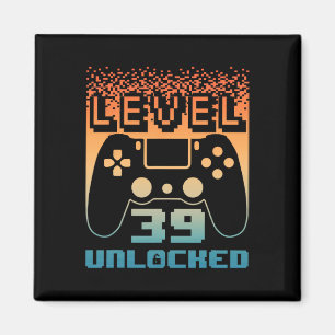 &#; th Birthday For Men Level &#; Unlocked Gamer Magnet