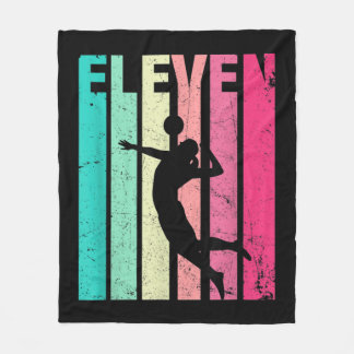 th Birthday Retro Volleyball Lovers  Years Old Bir Fleece Blanket