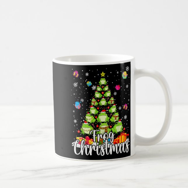 Th Cute Frog Christmas Tree Pajama Matching Costum Coffee Mug (Right)