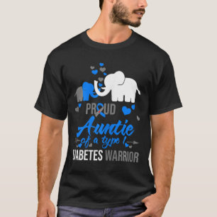 Th Proud Auntie Of A Type 1 Diabetes Warrior Gift T-Shirt