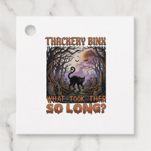 Thackery Binx Black Cat Halloween Graveyard Bats_1 Favour Tags