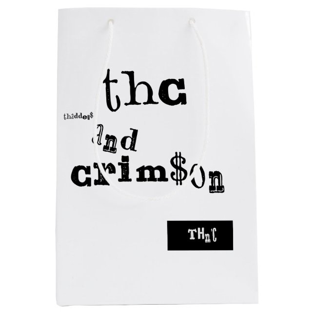 thaddeus & crimson medium gift bag (Front)