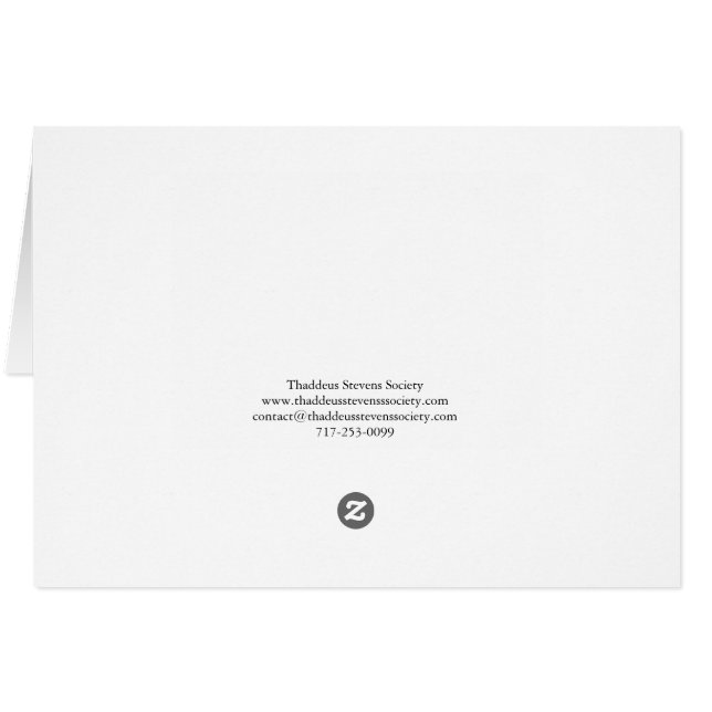 Thaddeus Stevens Card (Back Horizontal)