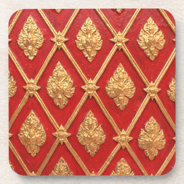 Thai art pattern coaster (Front)