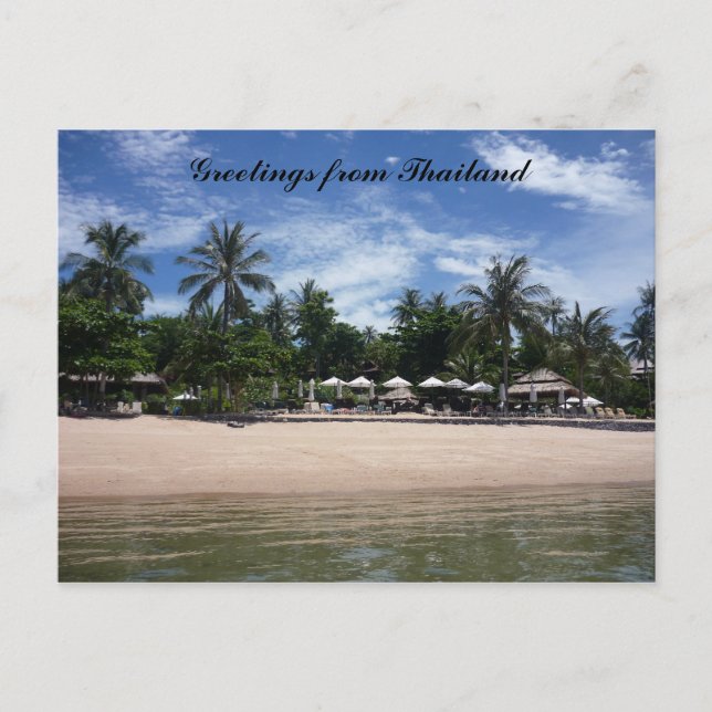 thai beach greetings postcard (Front)