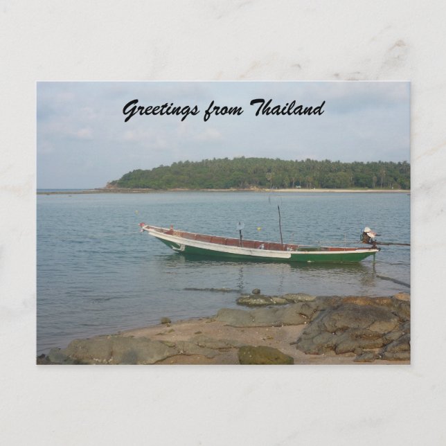 thai boat greetings postcard (Front)