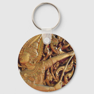 Thai Buddhist Temple Detail Key Ring