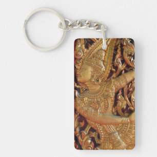 Thai Buddhist Temple Detail Key Ring