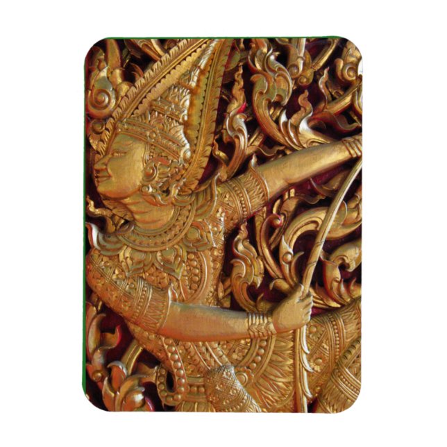 Thai Buddhist Temple Detail Magnet (Vertical)