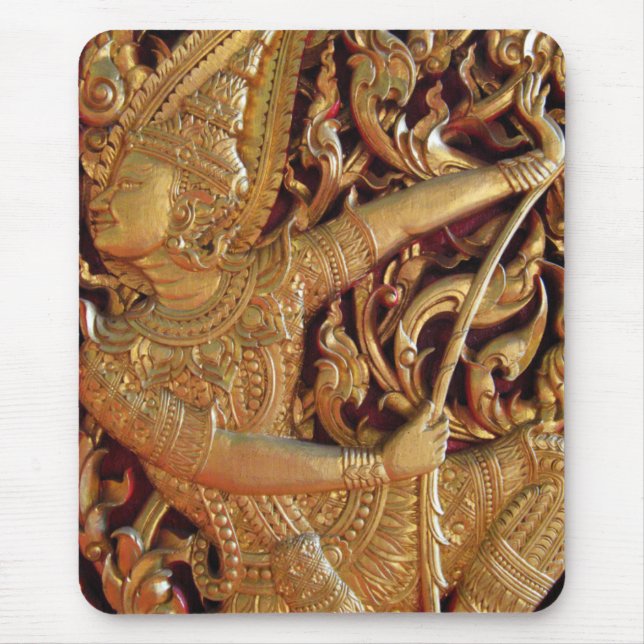 Thai Buddhist Temple Detail Mouse Pad (Front)