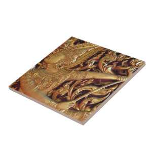 Thai Buddhist Temple Detail Tile