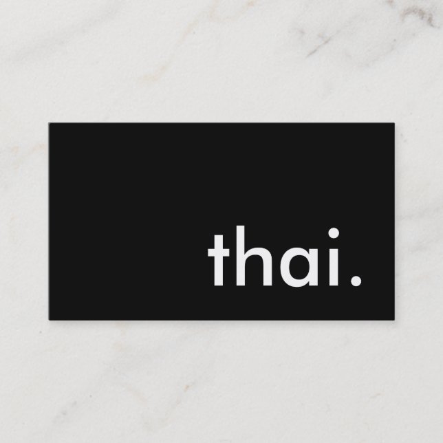 thai. business card (Front)