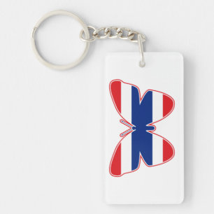 Thai Butterfly Flag Key Ring
