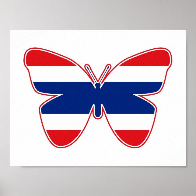 Thai Butterfly Flag Poster (Front)