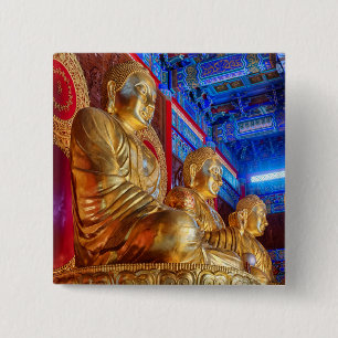 Thai China Buddha Image statue 15 Cm Square Badge