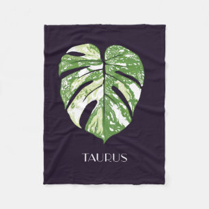 Thai Constellation Monstera Taurus Fleece Blanket