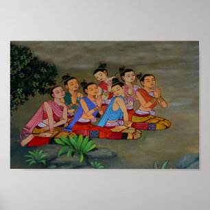 Thai court ladies poster