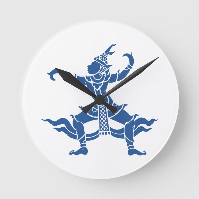 Thai Dancer ⚠ Thailand Sign ⚠ Round Clock (Front)