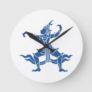 Thai Dancer ⚠ Thailand Sign ⚠ Round Clock