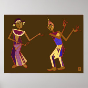 Thai dancers poster