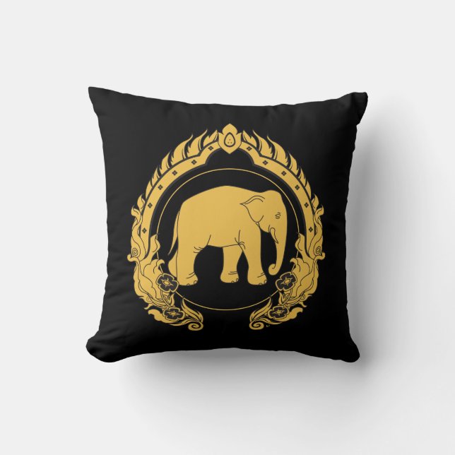 Thai Elephant Cushion (Front)