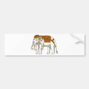 Thai Erawan White Elephant Bumper Sticker