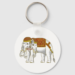 Thai Erawan White Elephant Key Ring