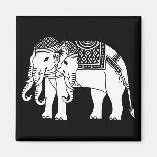 Thai Erawan White Elephant Magnet
