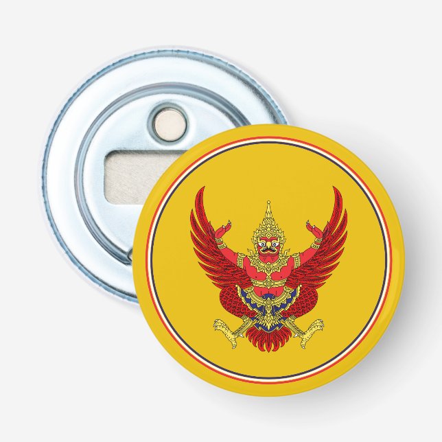 Thai Flag Bottle Opener, Thailand Emblem / Gold Bottle Opener (Front)