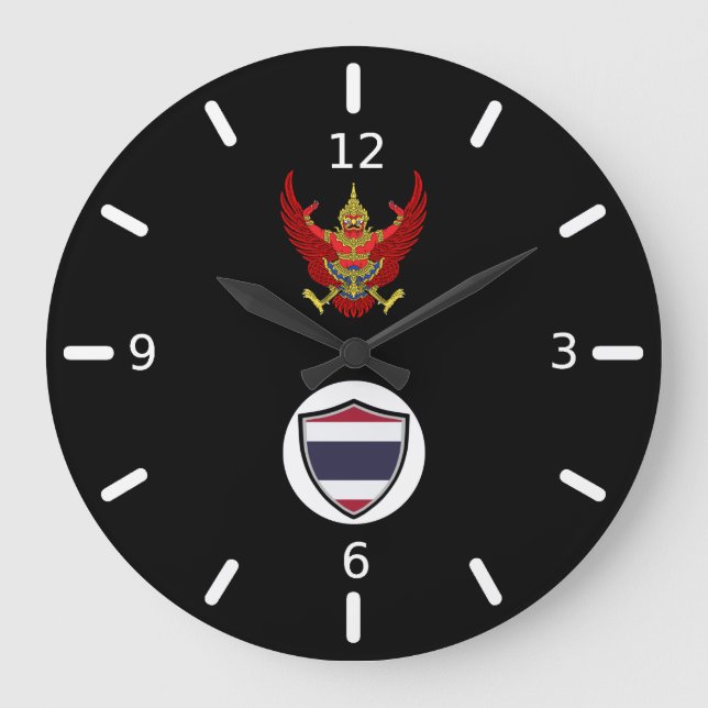 Thai flag-emblem large clock (Front)