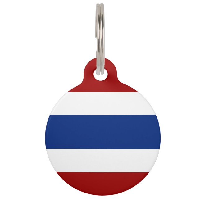 Thai flag-emblem pet tag (Front)