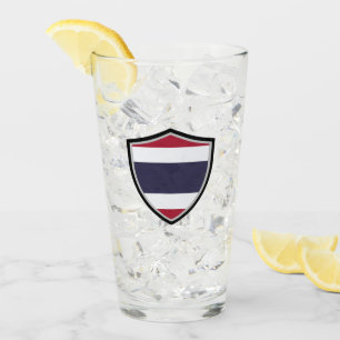 Thai flag glass