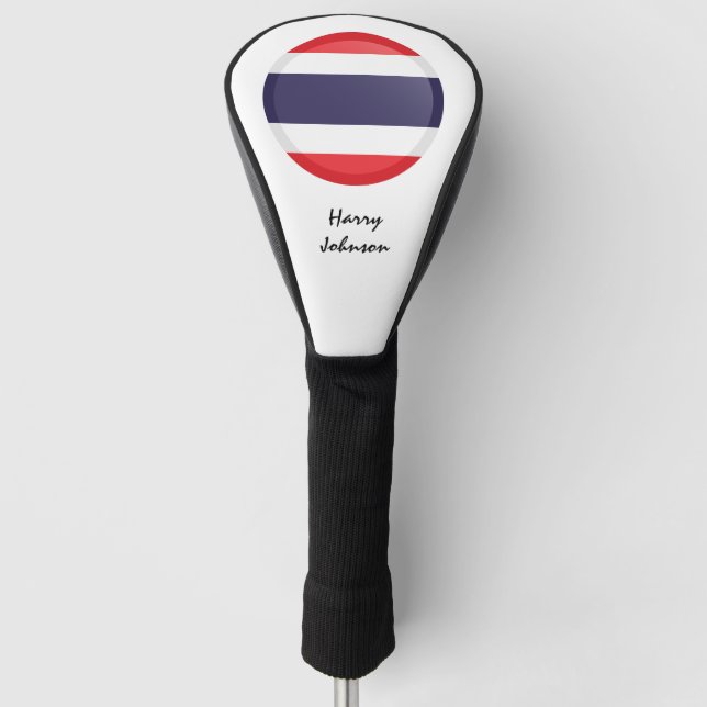 Thai Flag & Monogrammed Golf Clubs Covers (Front)