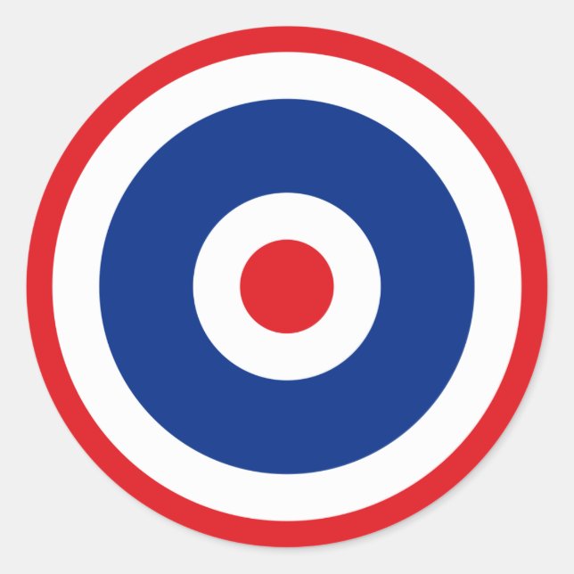 Thai Flag Roundel Target Classic Round Sticker (Front)