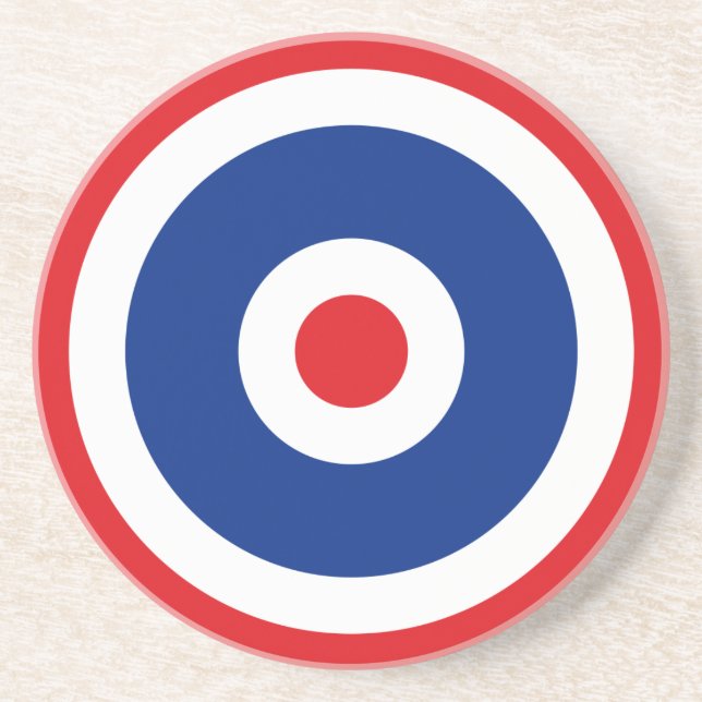 Thai Flag Roundel Target Coaster (Front)