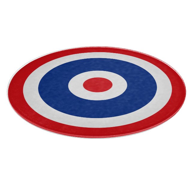 Thai Flag Roundel Target Cutting Board (Corner)