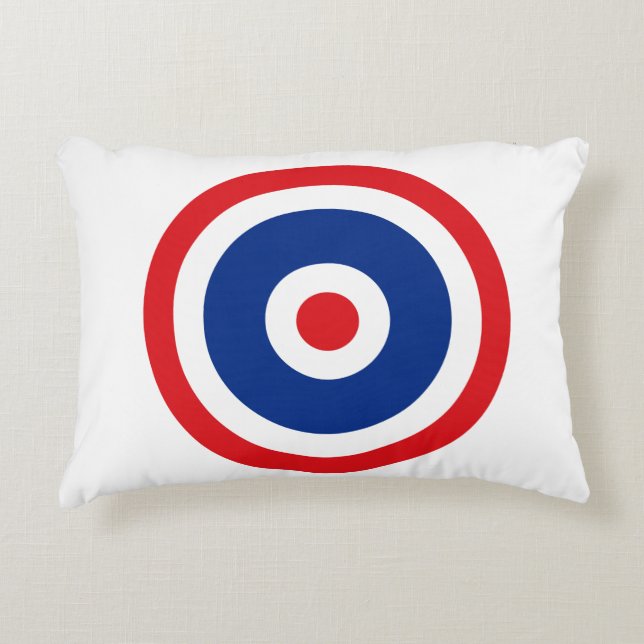 Thai Flag Roundel Target Decorative Cushion (Front)