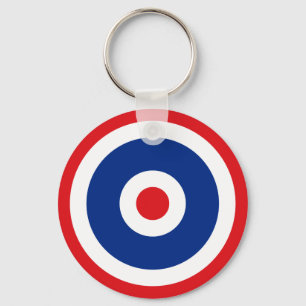 Thai Flag Roundel Target Key Ring