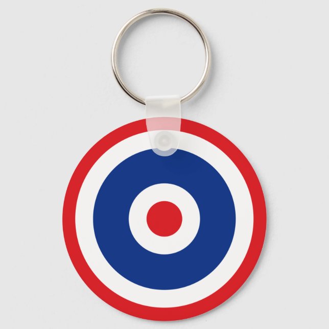 Thai Flag Roundel Target Key Ring (Front)