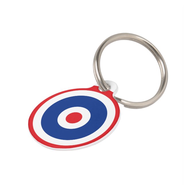 Thai Flag Roundel Target Pet Tag (Side)