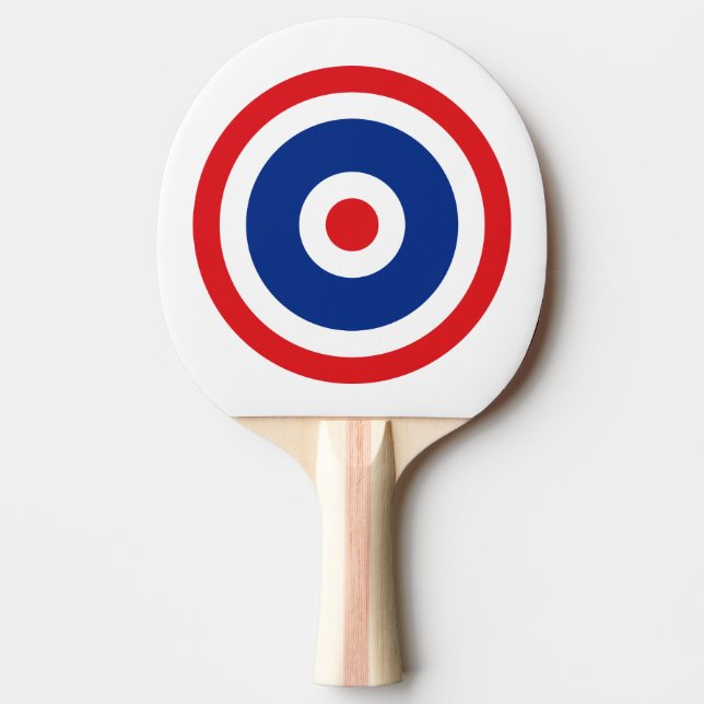 Thai Flag Roundel Target Ping Pong Paddle (Front)