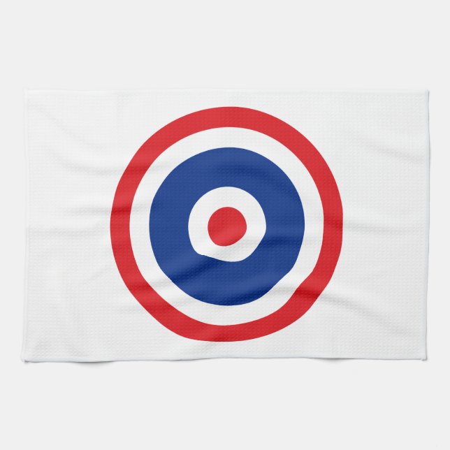 Thai Flag Roundel Target Tea Towel (Horizontal)