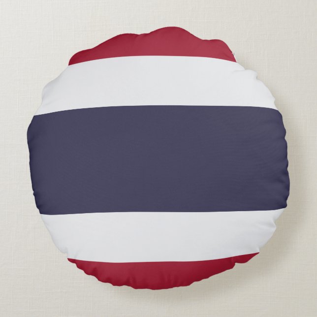 Thai Flag (Thailand) Round Cushion (Back)