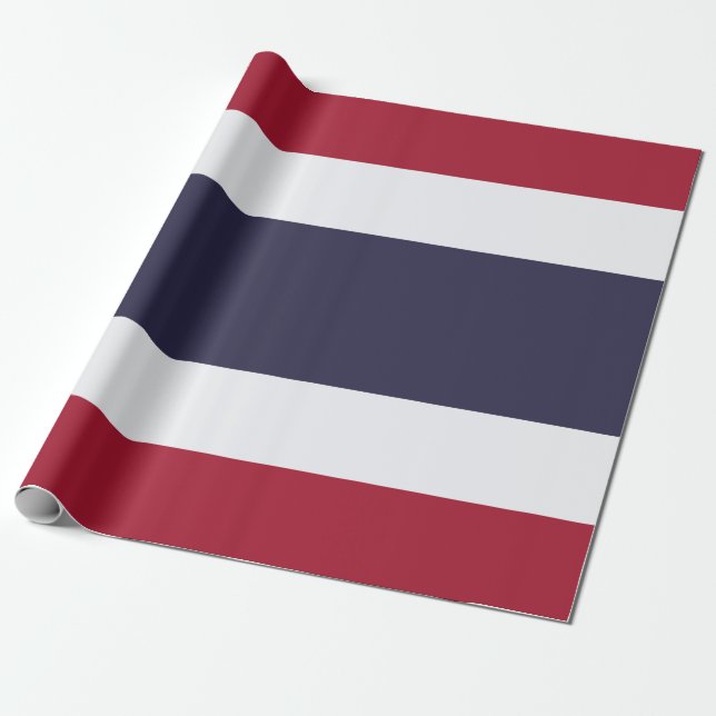Thai Flag (Thailand) Wrapping Paper (Unrolled)