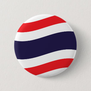Thai Flag Wave 6 Cm Round Badge
